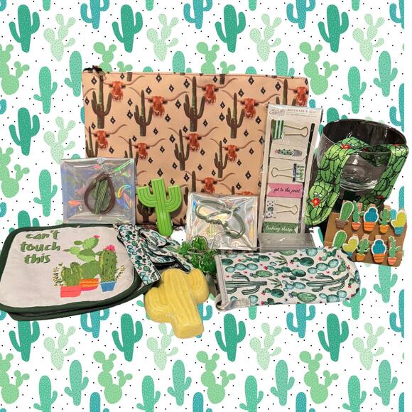 Cactus Gift Box, cactus themed gift basket - Picture 1 of 2